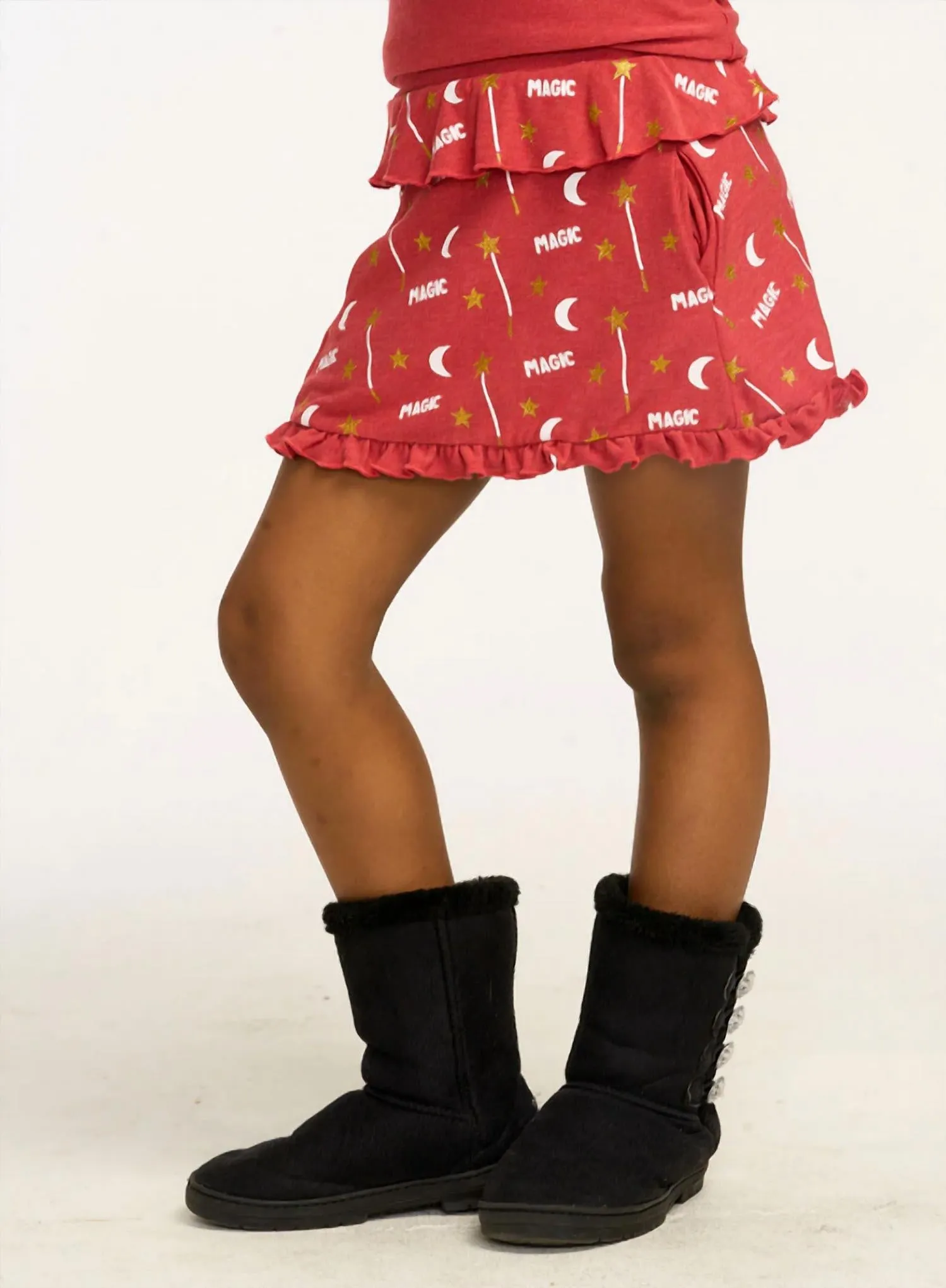 Girl's Allover Magic Skort In Apple Red