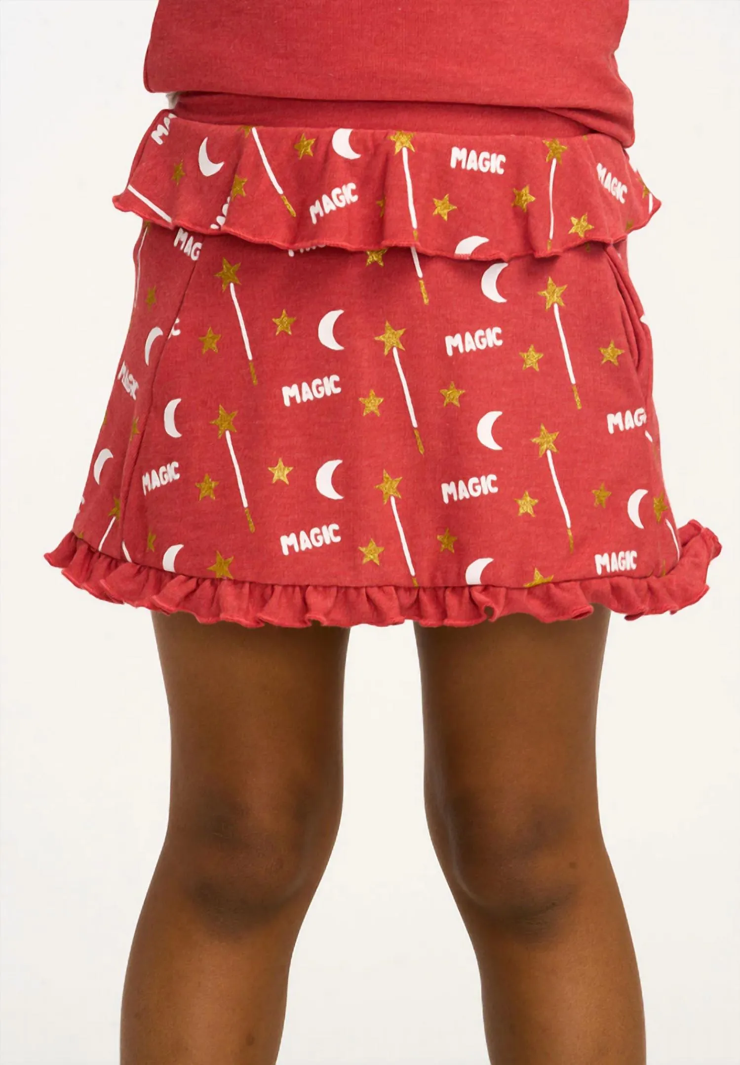 Girl's Allover Magic Skort In Apple Red