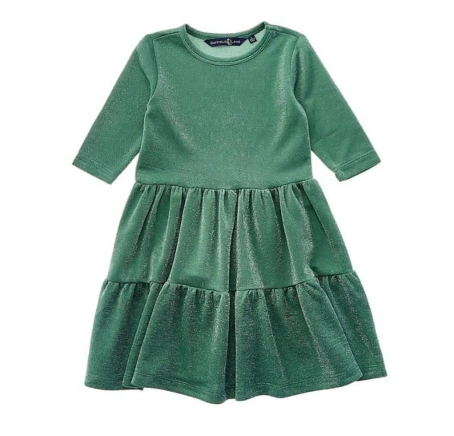 Girl's Ashton Dress In Green Shimmer