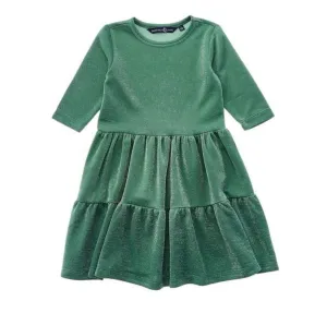 Girl's Ashton Dress In Green Shimmer