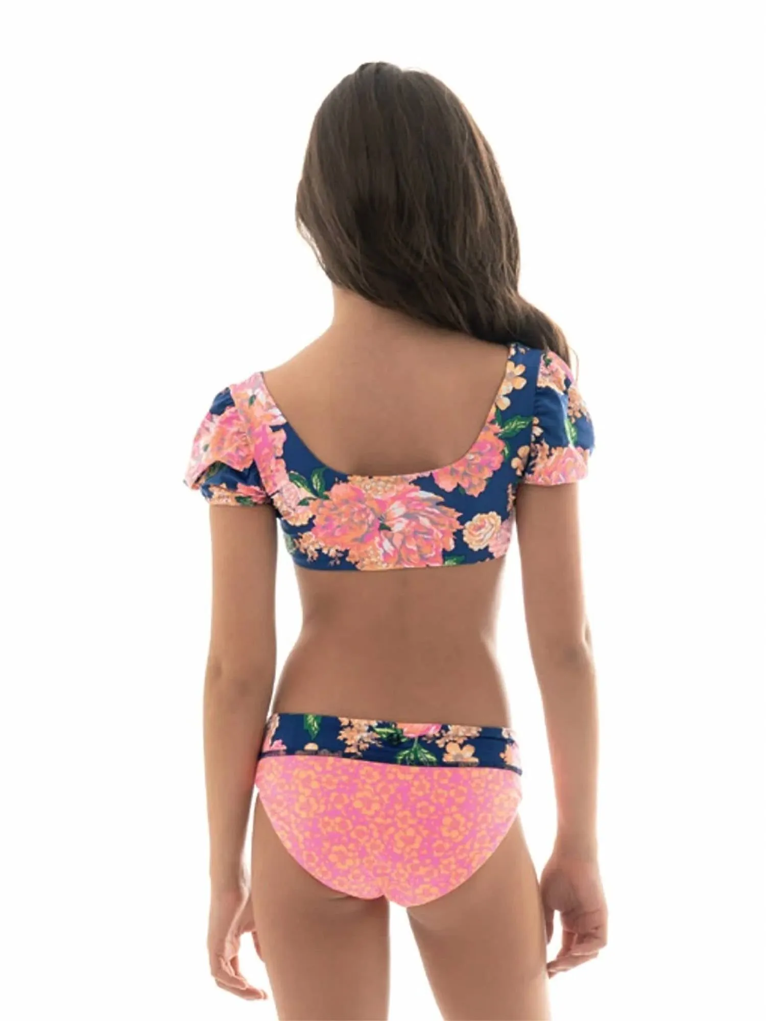 Girls Bonnie Bikini Set In Peony