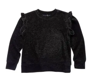 Girl's Comet Pullover Top In Black Shimmer