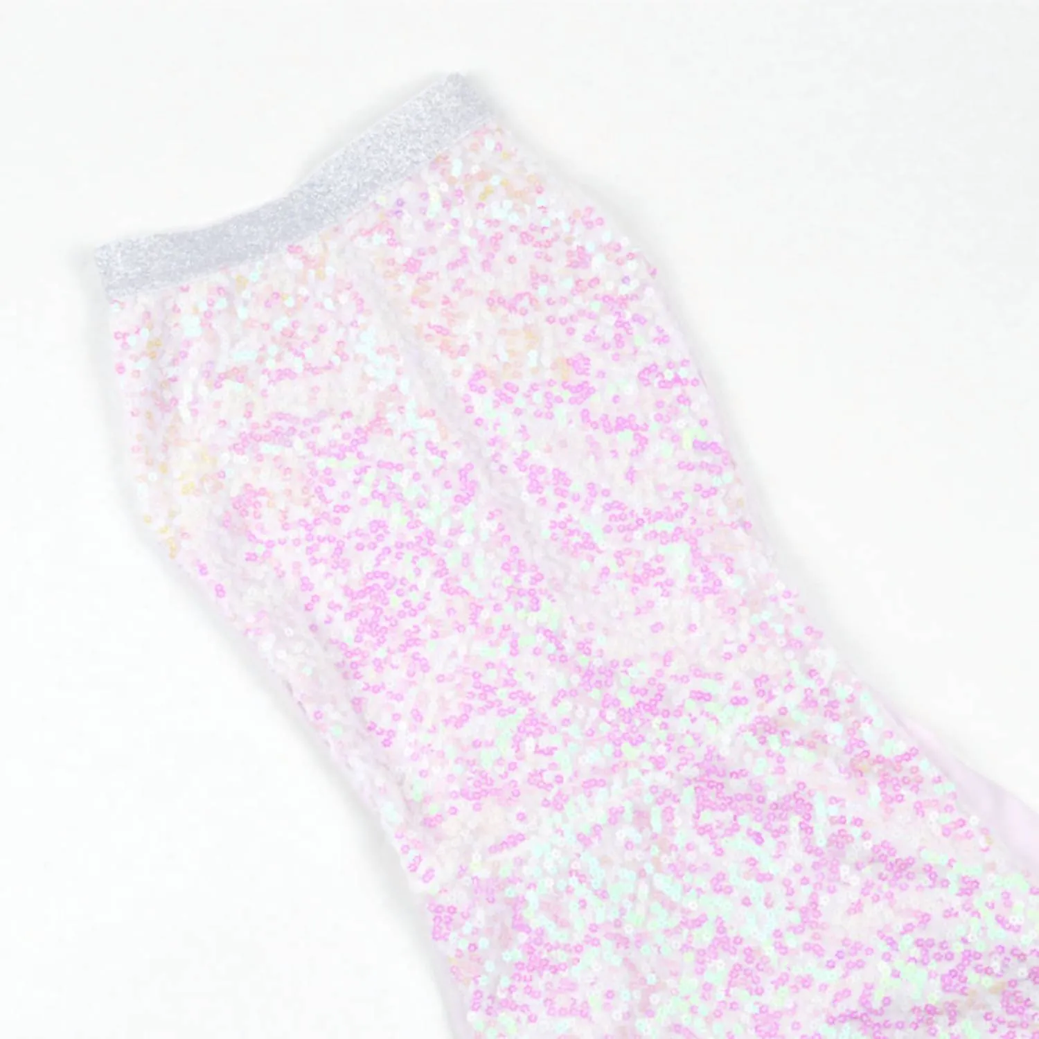 Girls Daisy Sequin Mermaid Tail Skirt In Pink