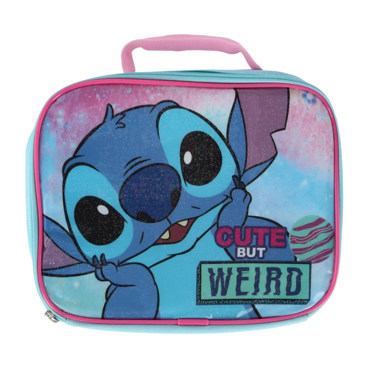 Girls Disney Stitch 16 Inch Backpack and Lunch Box Set