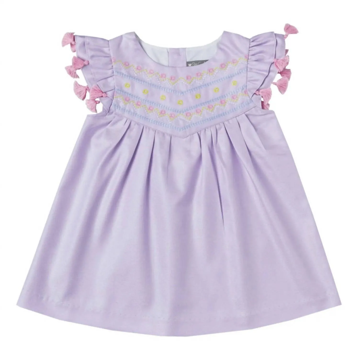 Girls' Embroidered Dress In Lavender