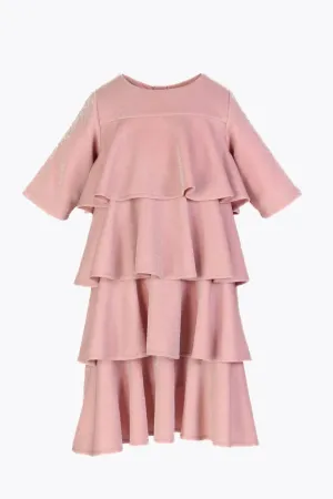 Girl's Felicity Dress In Pink Shimmer