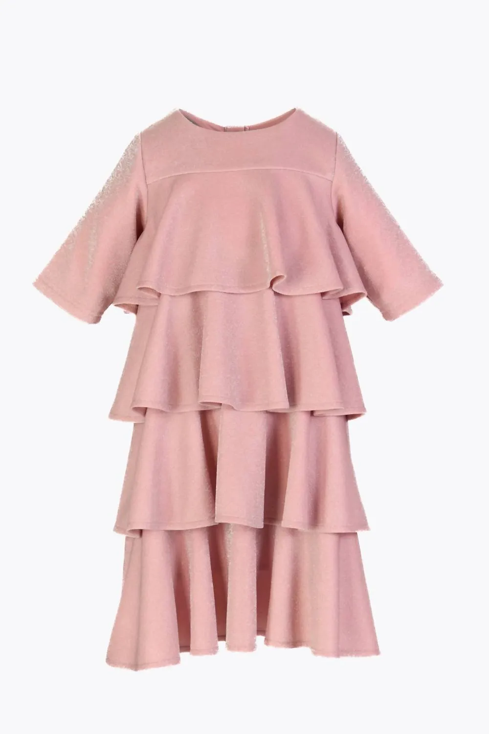 Girl's Felicity Dress In Pink Shimmer