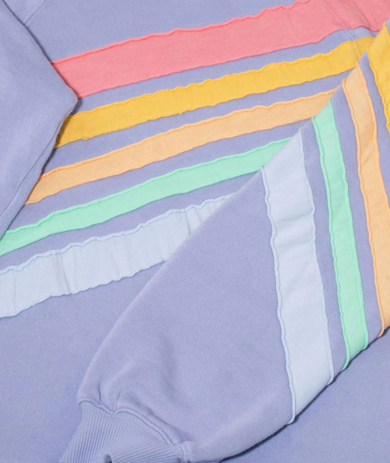 Girl's Flynn Crew Sweatshirt In Lilac Rainbow