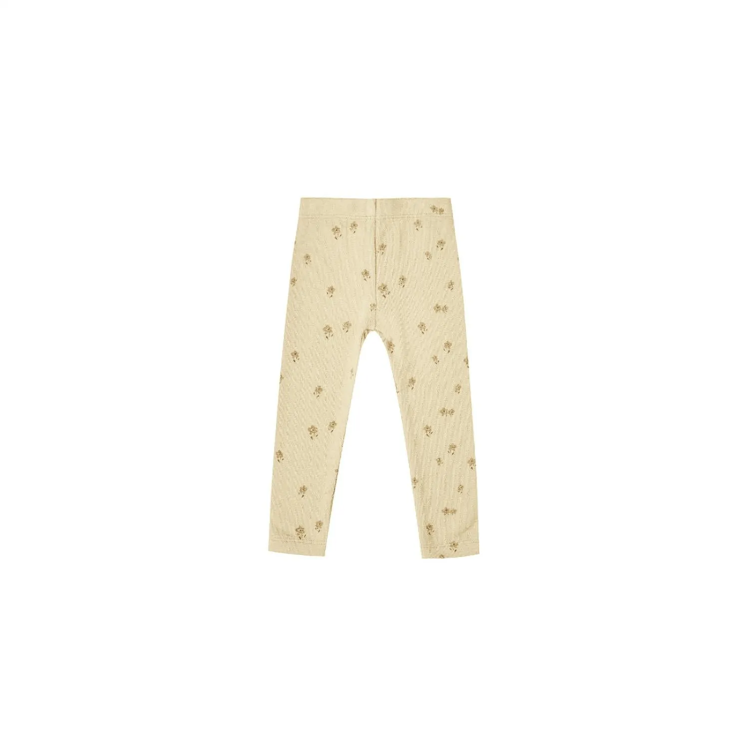 Girls - Little Flower Knit Legging In Butter