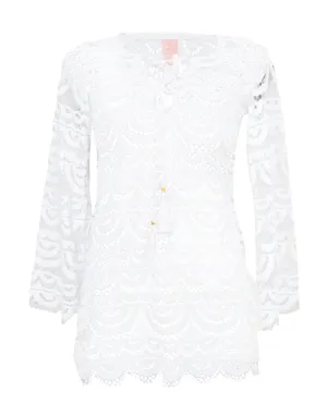 Girl's Little Lace Tunic In White