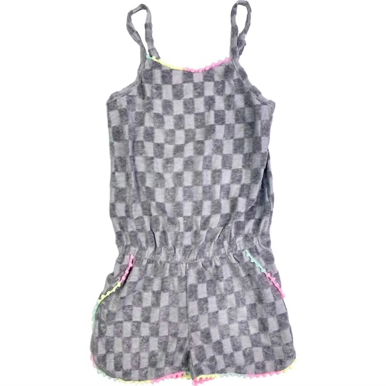 Girl's Novia Romper In Grey