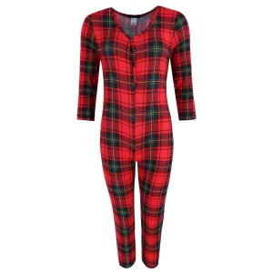 Girl's Plaid Pajama Onesie