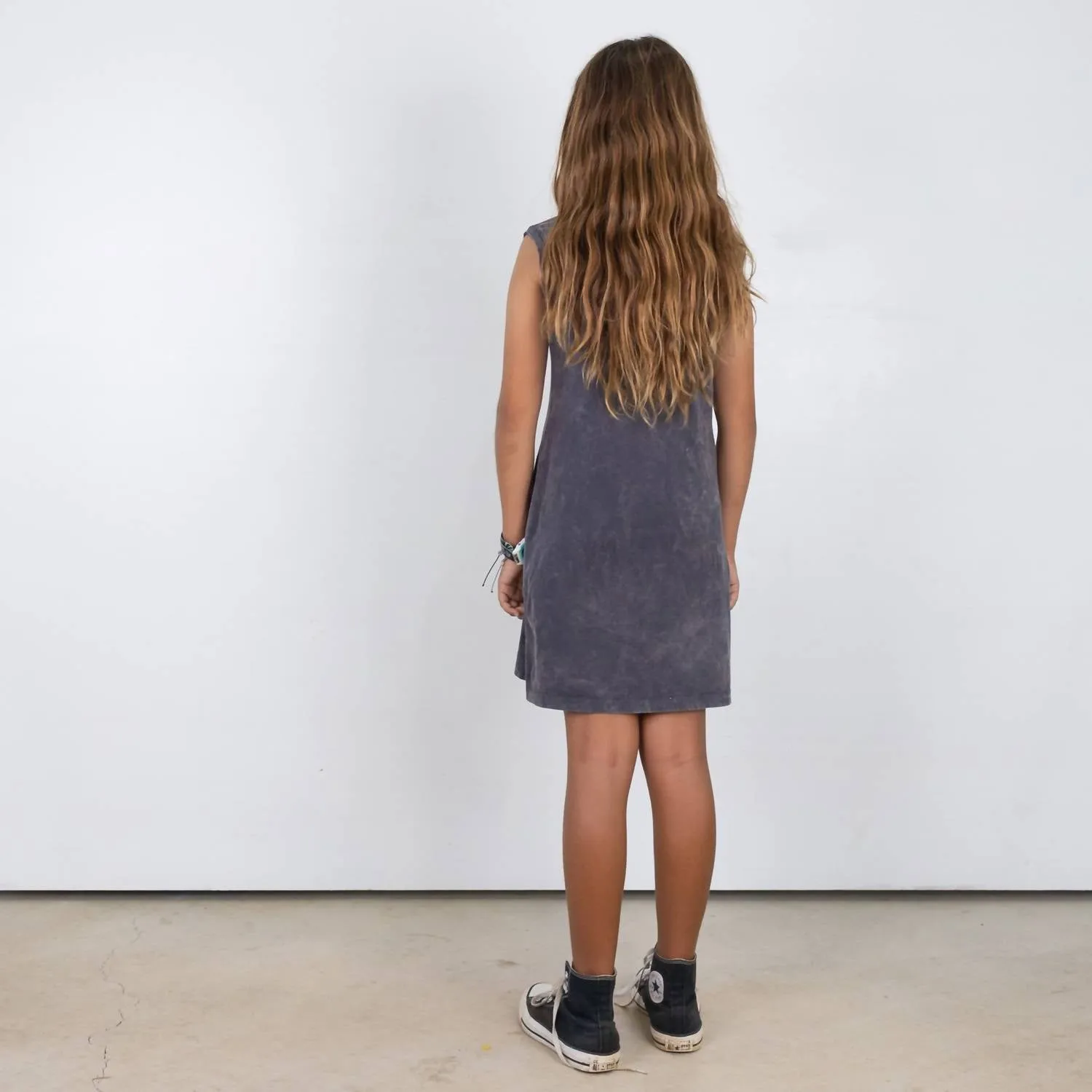 Girl's Road Less Traveled Tank Dress In Black