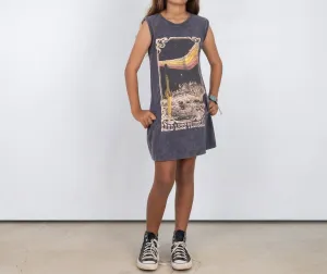 Girl's Road Less Traveled Tank Dress In Black