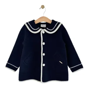 Girl's Sailor Coat In Navy