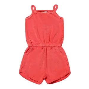 Girl's Shelby Romper In Poppy