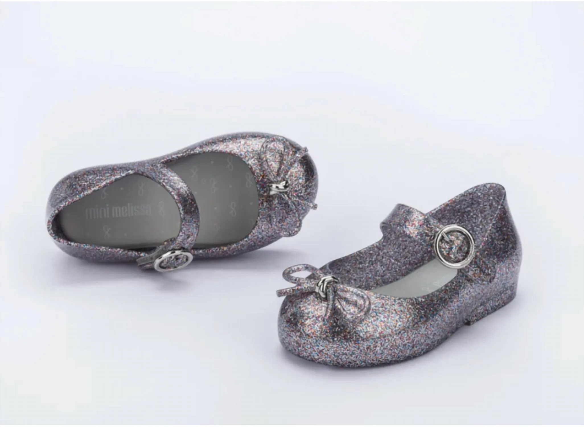 Girls' Sweet Love Ballet Flat In Silver Glitter