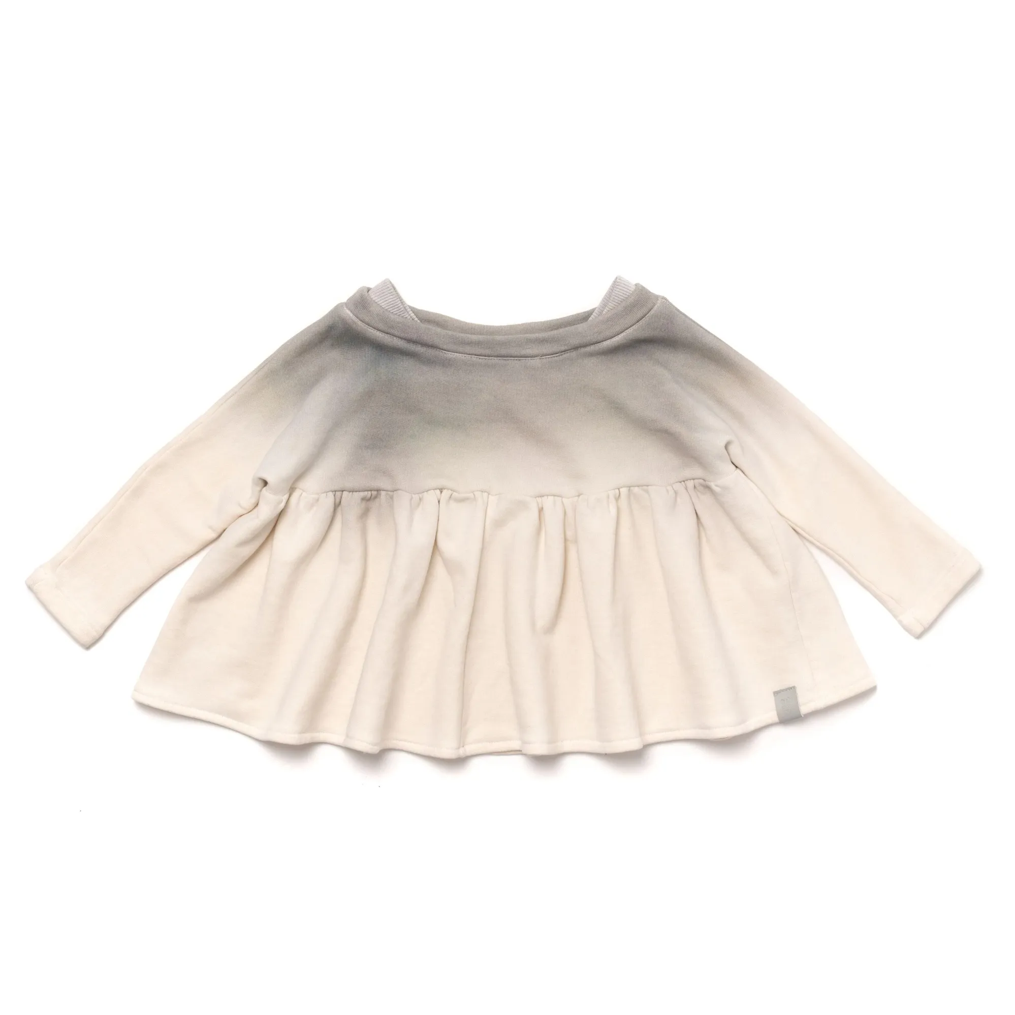 Girls Terry Tunic with Boat Neck and Ruffle
