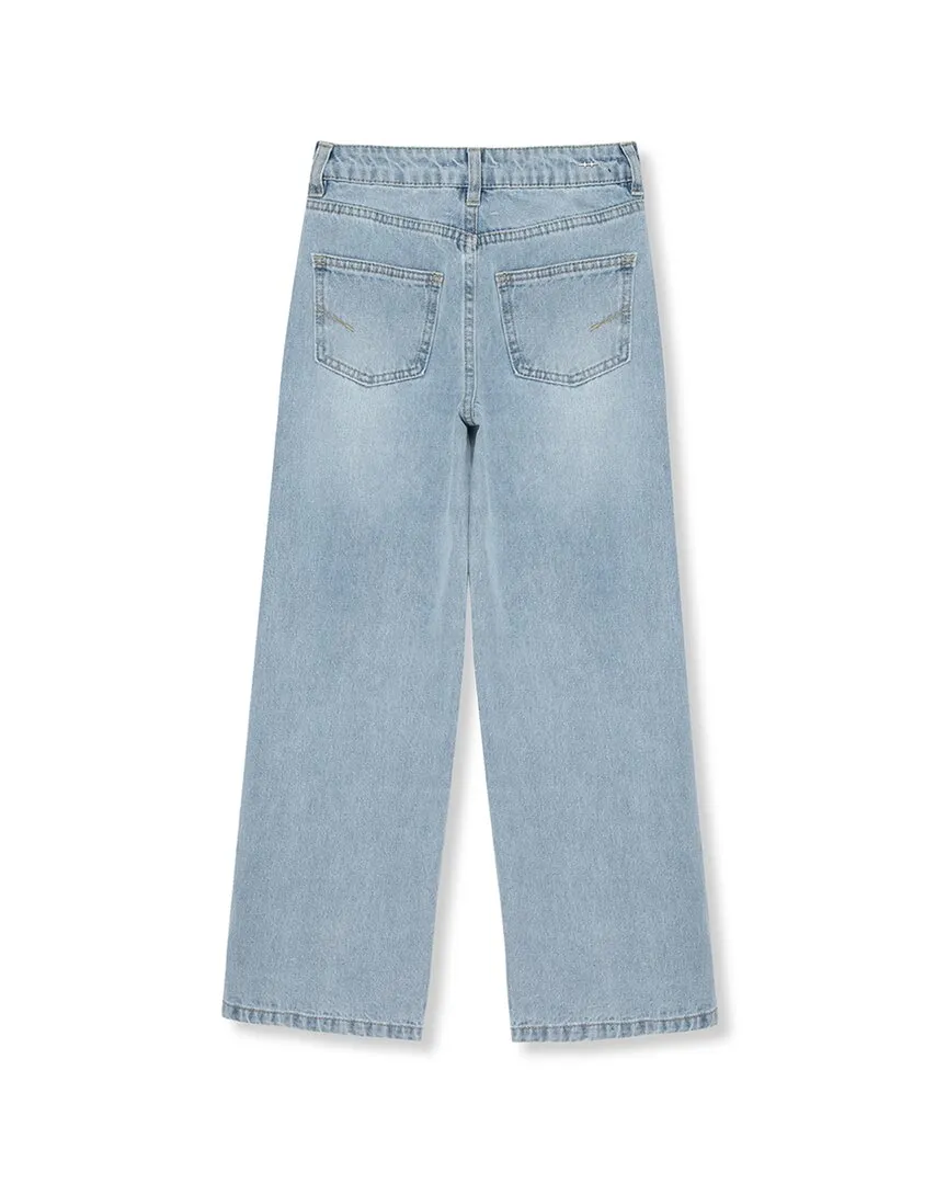 Habitual Wide Leg Front Slit Jean