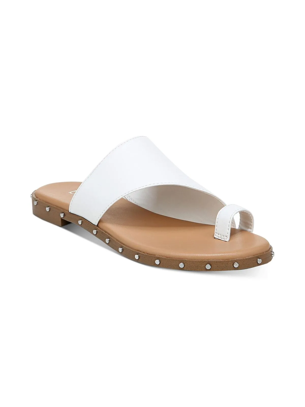 Hattiep Womens Toe Loop Asymetric Slide Sandals