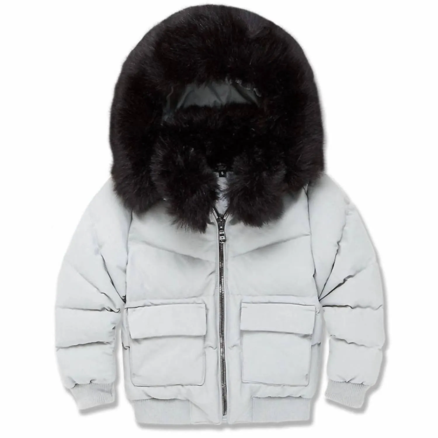 Hollis Bomber Jacket In Light Grey