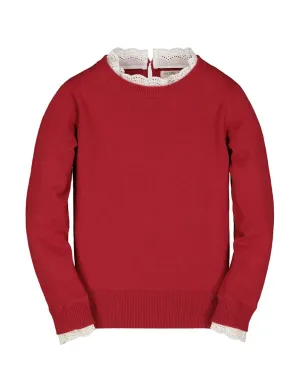 Hope & Henry Fancy Trim Sweater