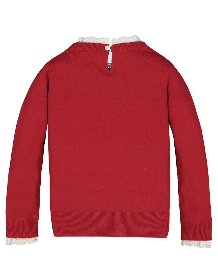 Hope & Henry Fancy Trim Sweater