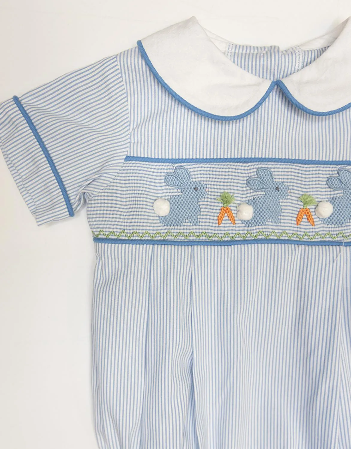 Infants Playful Bunny Bubble Romper In Blue
