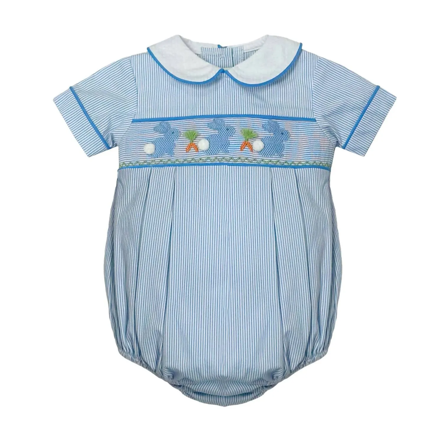 Infants Playful Bunny Bubble Romper In Blue