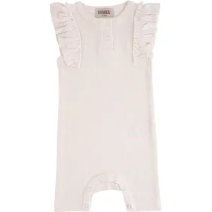 Ivory Ruffle Modal Romper