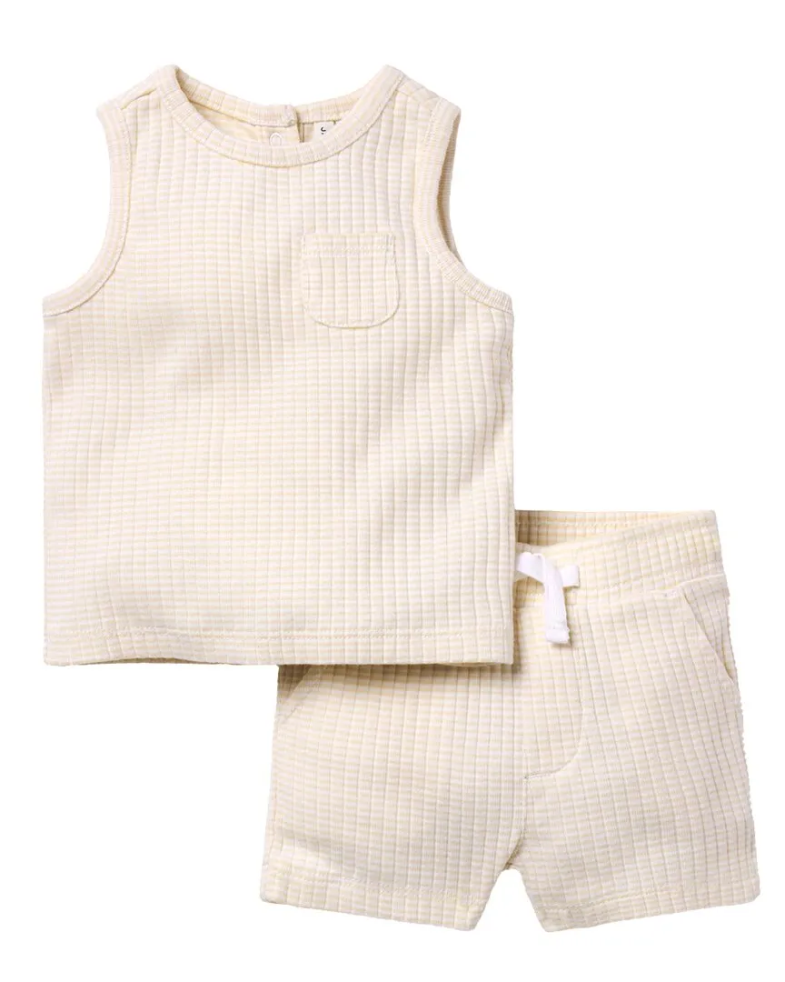 Janie and Jack Baby Striped Ribbed Matching Set