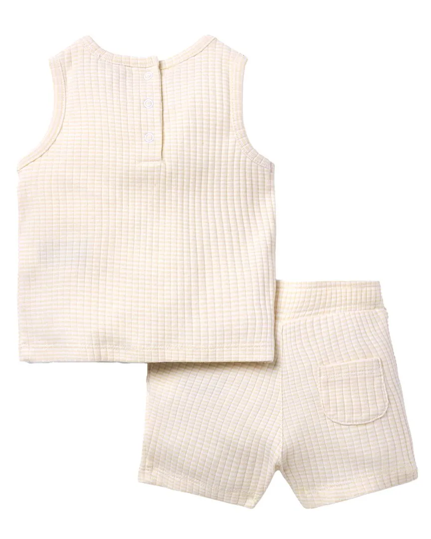 Janie and Jack Baby Striped Ribbed Matching Set