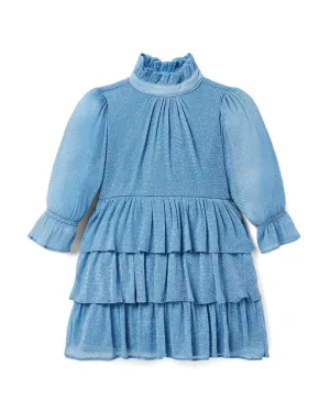 Janie and Jack Sparkle Mesh Ruffle Dress