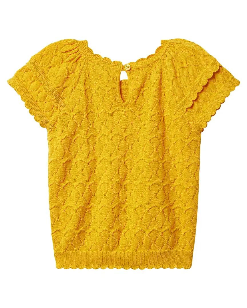 Janie and Jack Textured Scallop Sleeve Sweater