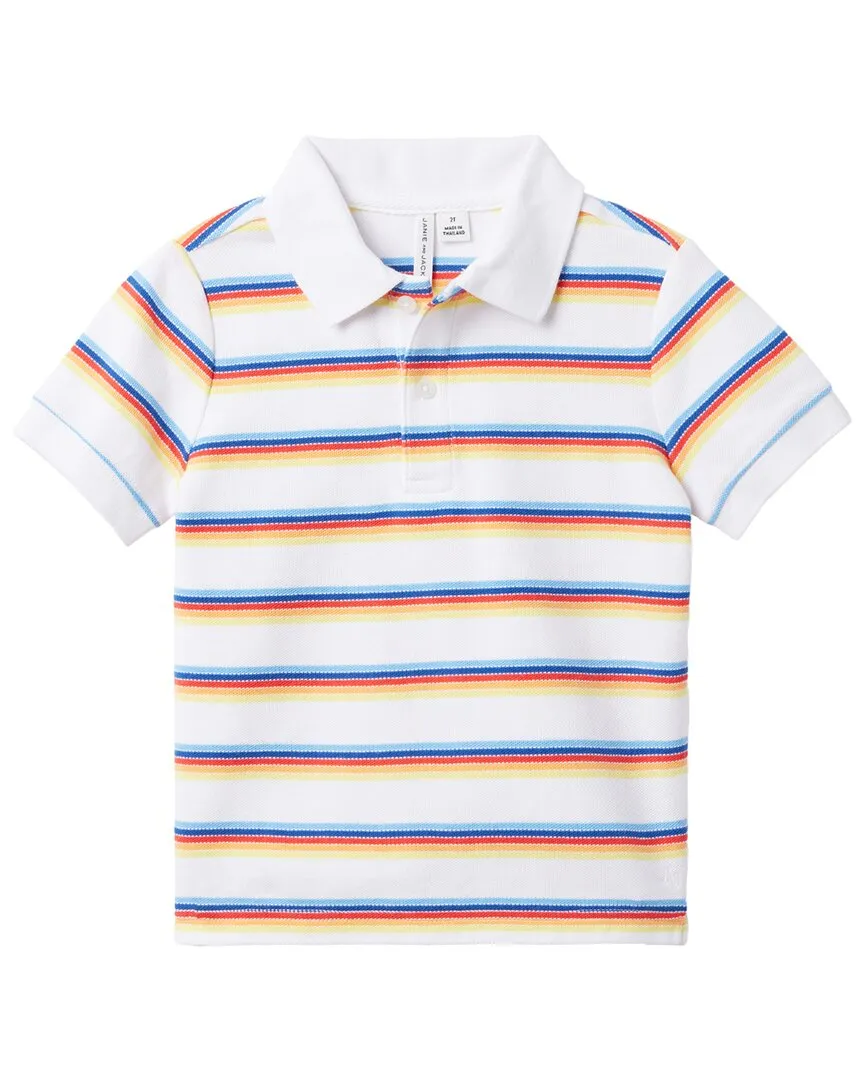 Janie and Jack The Classic Striped Pique Polo Shirt
