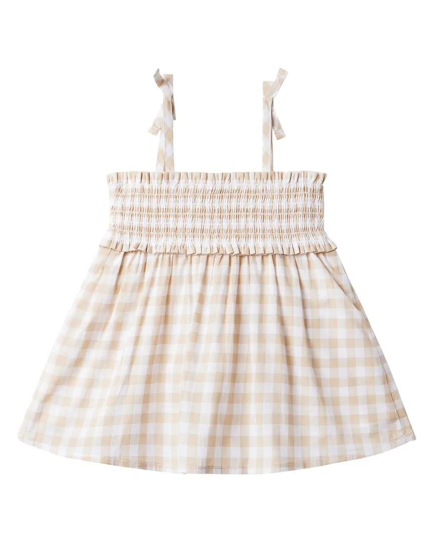 Janie and Jack The Leilani Gingham Smocked Top