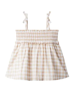 Janie and Jack The Leilani Gingham Smocked Top