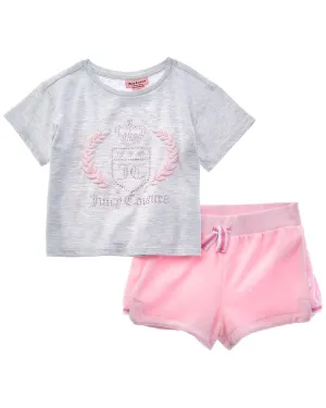 Juicy Couture 2pc T-Shirt & Short Set