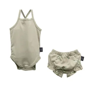Khaki Frill Bodysuit Outfit