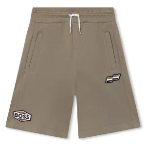 Khaki Green Cotton Shorts