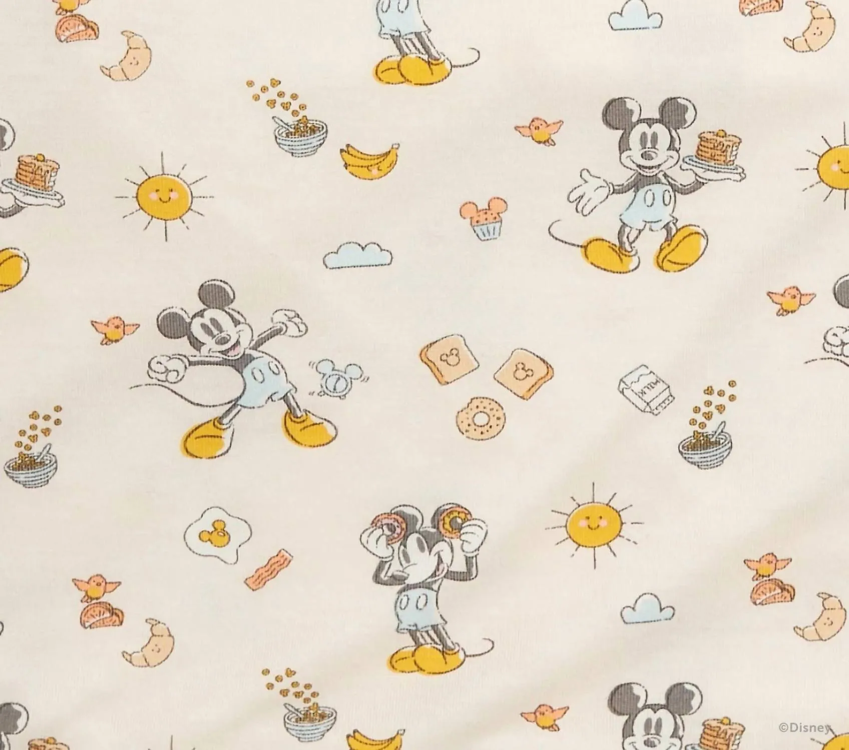 Kid's Boy Modal Cozy Sleeper Gown And Hat Set In Disney Mickey