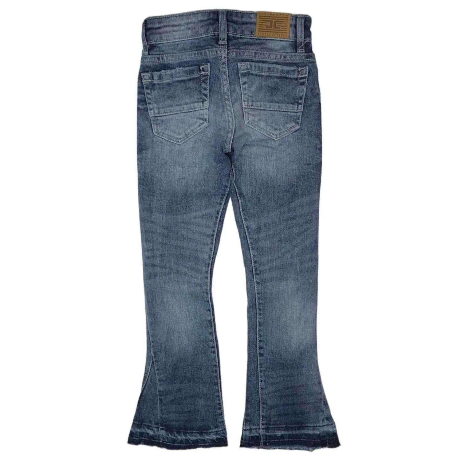 Kid's Clean Wash Jeans In Aged Wash