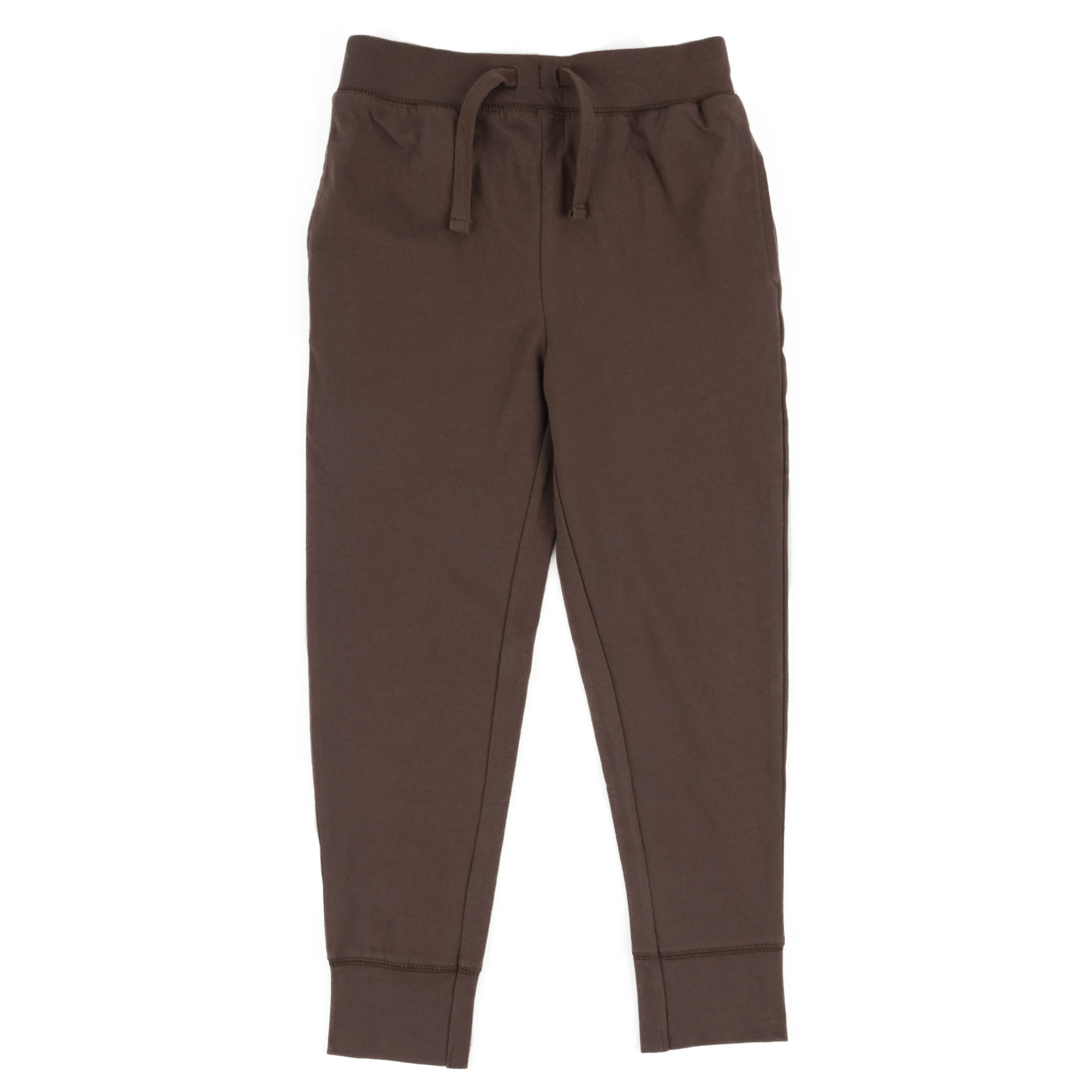 Kids Drawstring Jogger Pants Neutral Solid Color