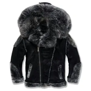 Kids El Jefe Shearling Moto Jacket In Black