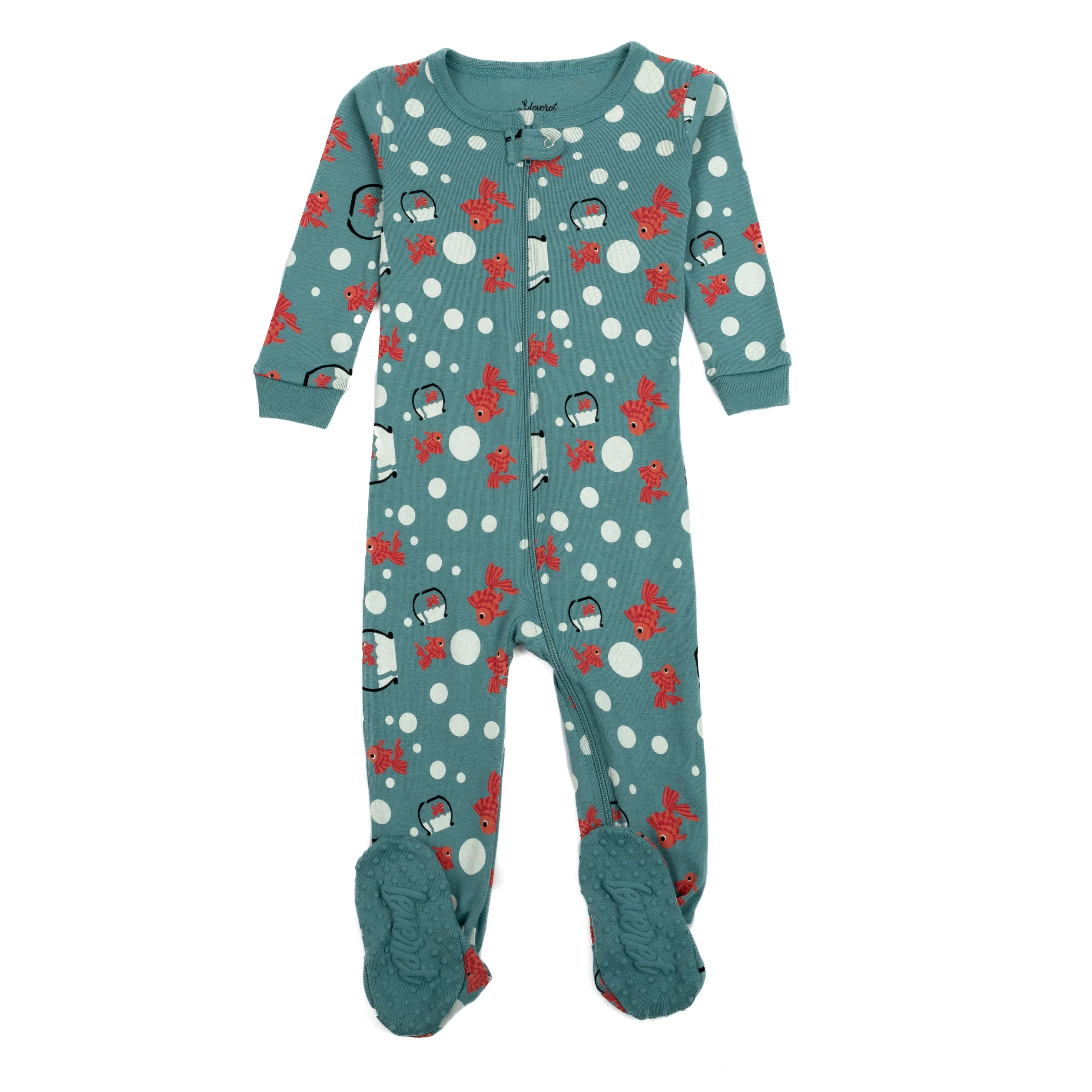 Kids Footed Cotton Pajamas Fish Tank