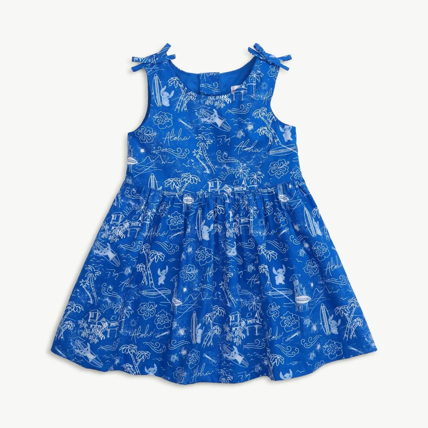 Kid's Girl Lilo And Stitch Sleeveless Dress In Blue