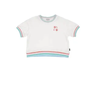 Kid's Lennon Terry Top In White