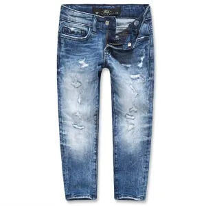 Kid's Sean Troublemaker Denim Jeans In Deep Blue