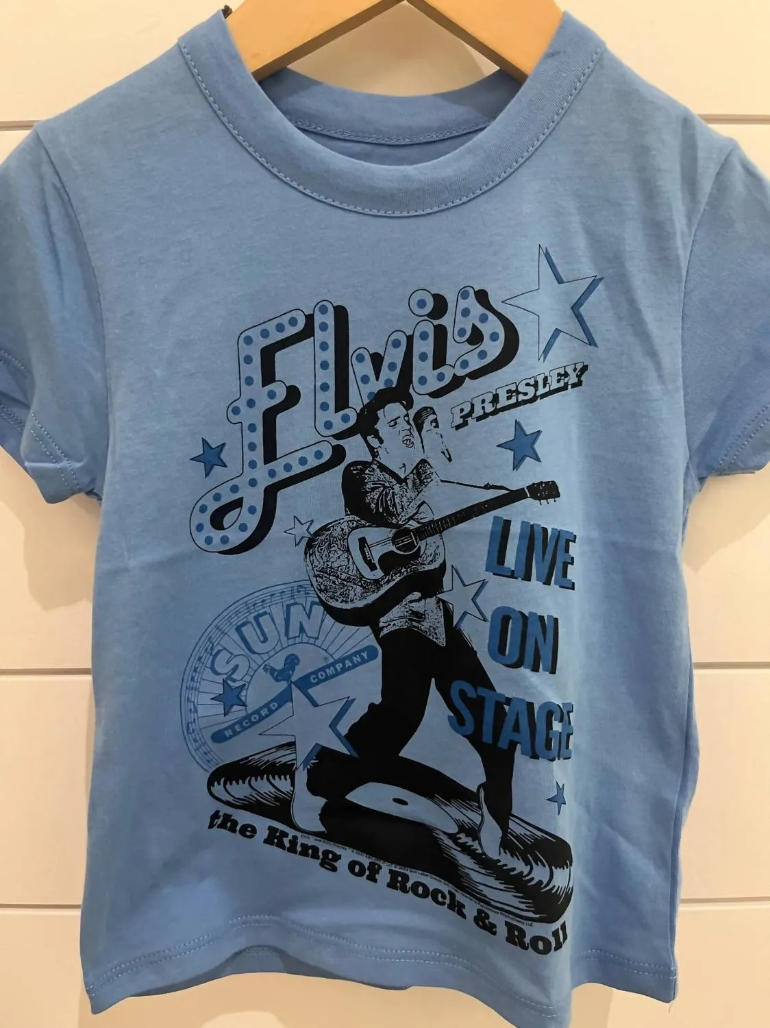 Kid's Sun Record Tee In Lake Blue