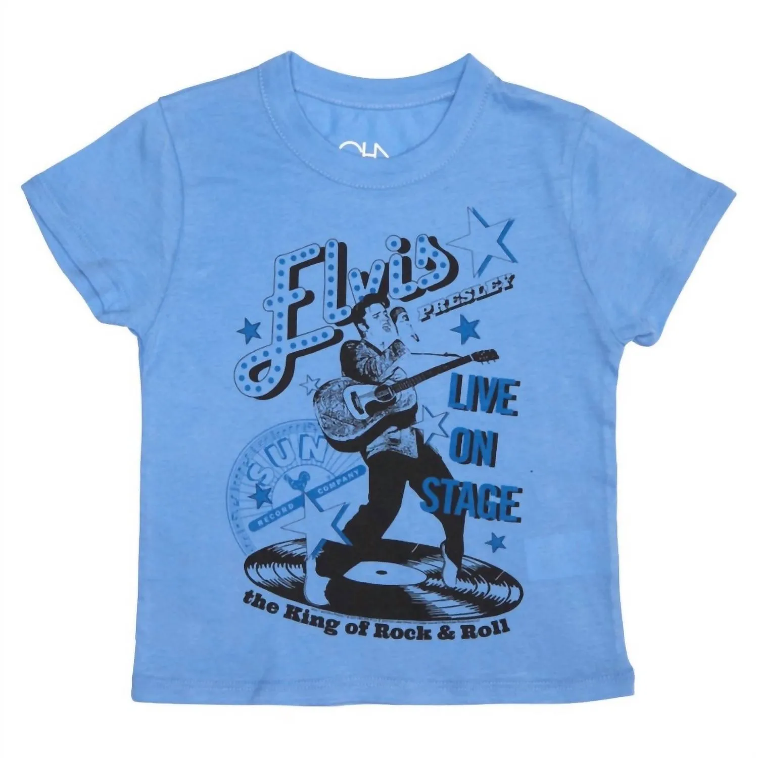 Kid's Sun Record Tee In Lake Blue